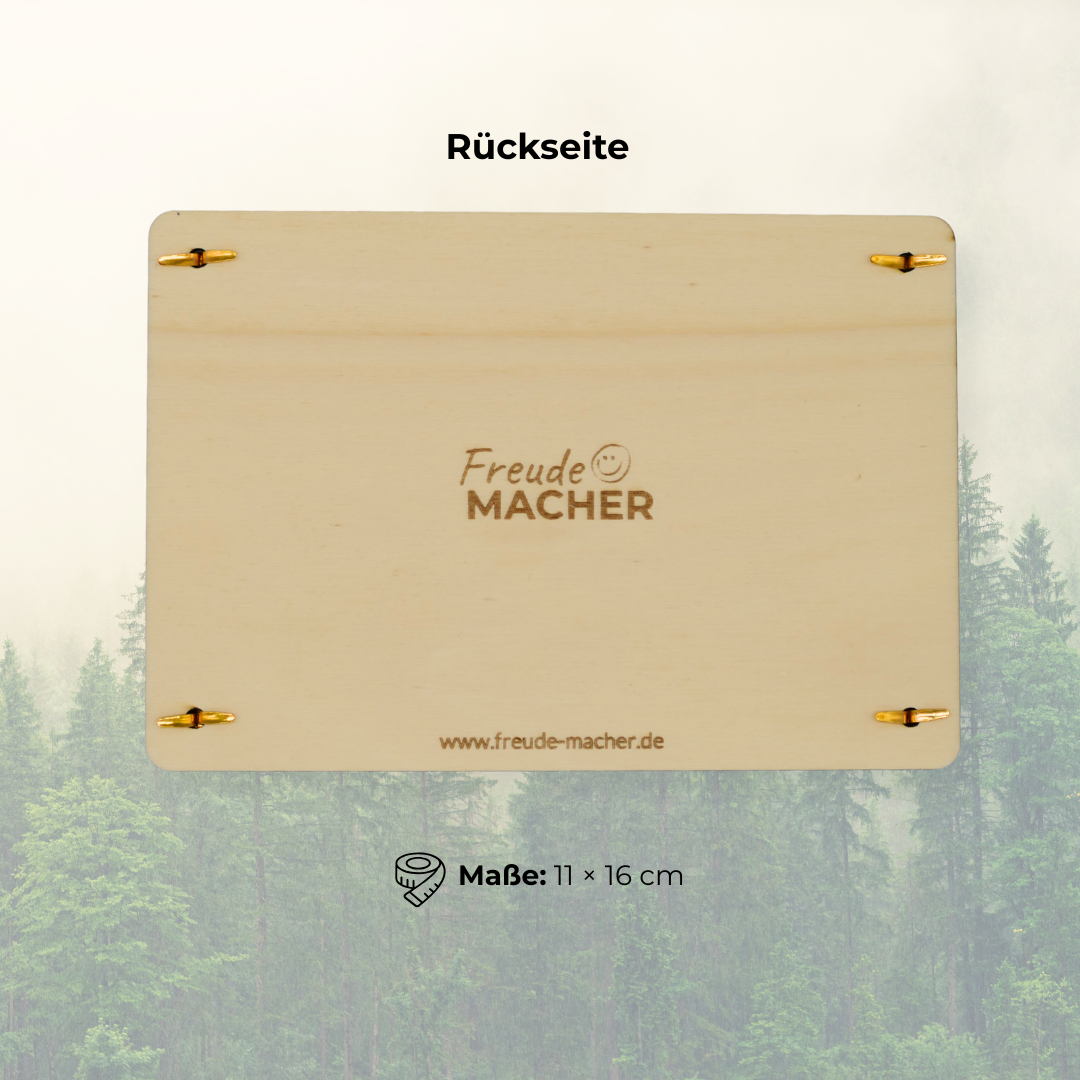 Personalisiertes Geldgeschenk zu Weihnachten – Holzkarte mit Weihnachtskugel