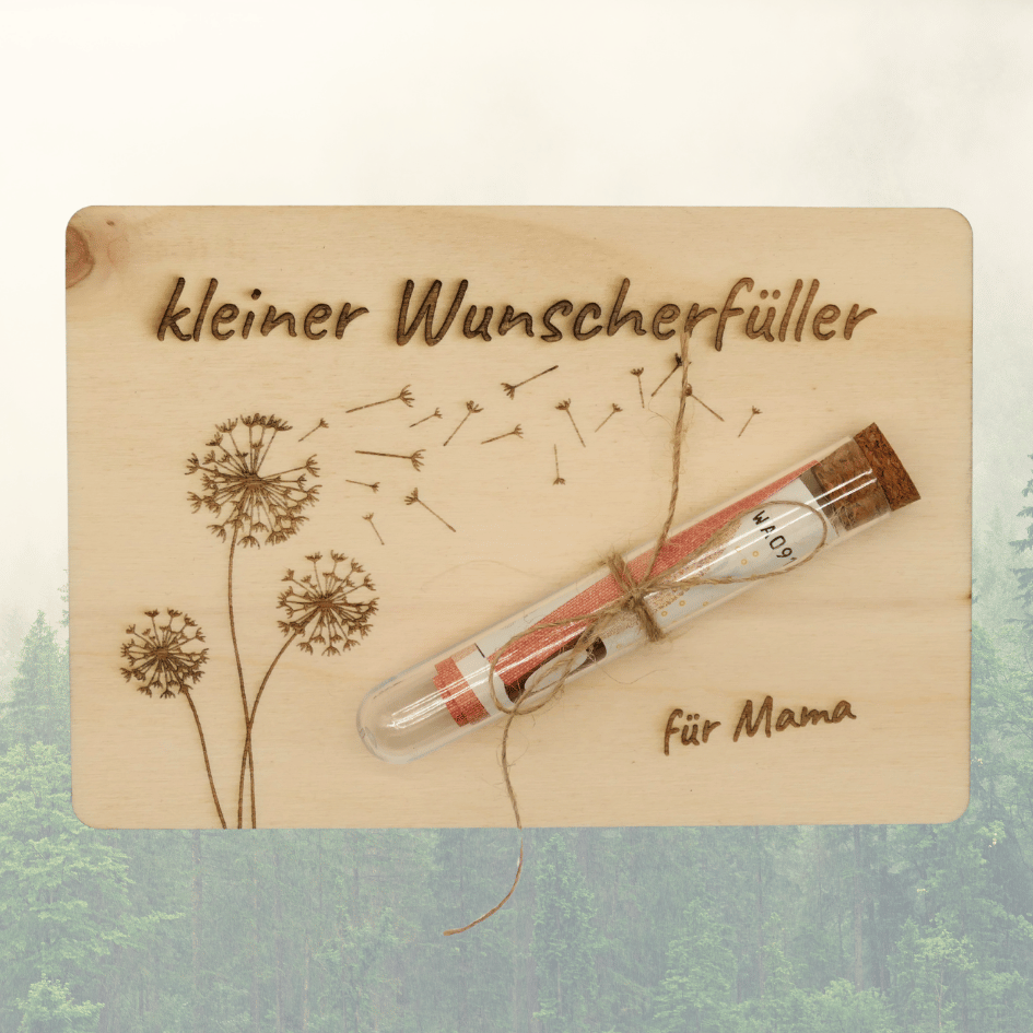 Personalisiertes Geldgeschenk aus Holz – Kleiner Wunscherfüller