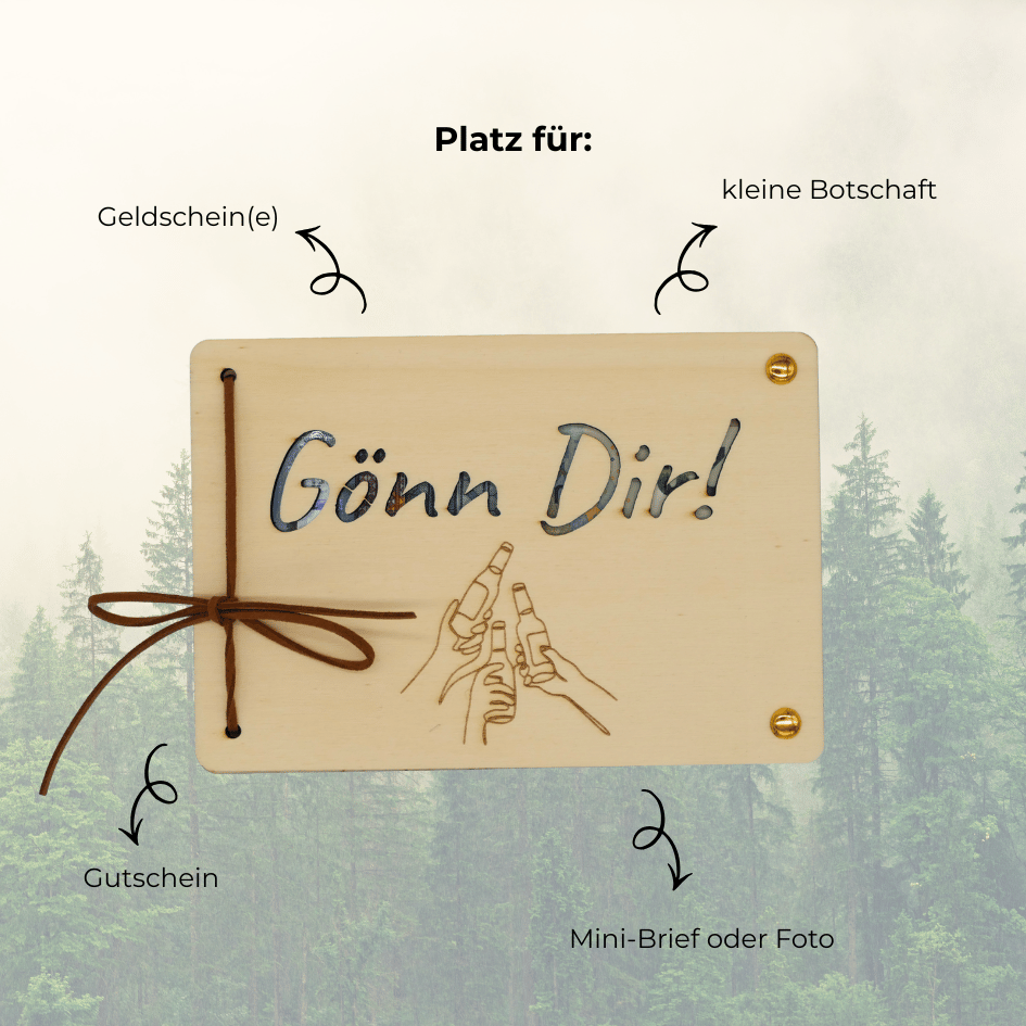 Geldgeschenk aus Holz zum Geburtstag – Gönn Dir!
