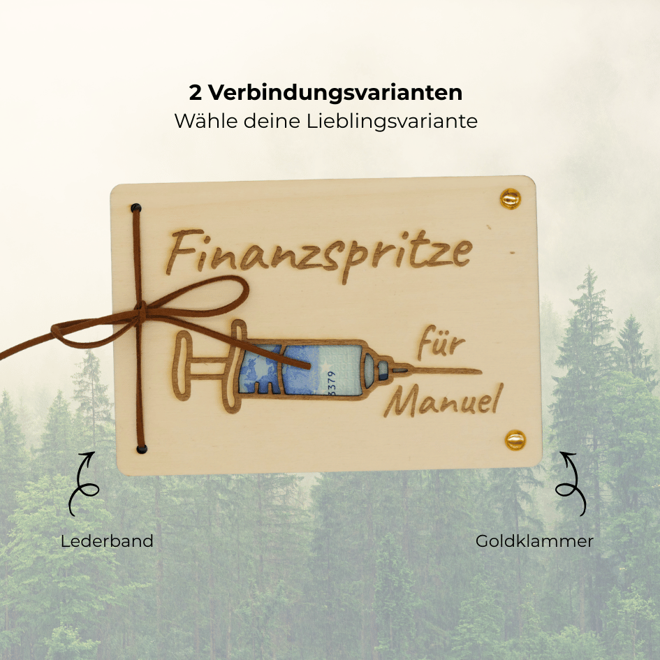 Personalisiertes Geldgeschenk aus Holz zum Geburtstag – Kleine Finanzspritze
