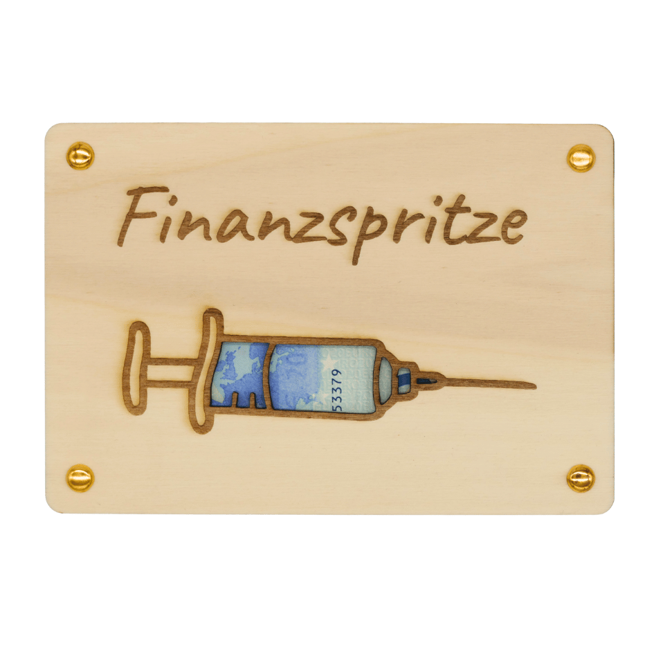 Geldgeschenk aus Holz zum Geburtstag – Kleine Finanzspritze