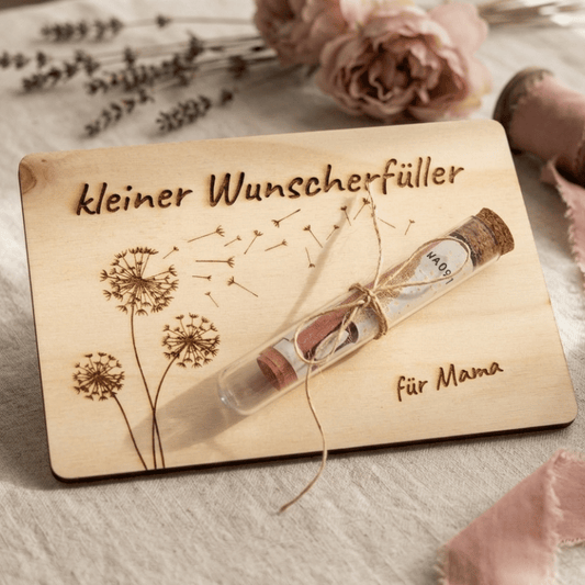 Personalisiertes Geldgeschenk aus Holz – Kleiner Wunscherfüller