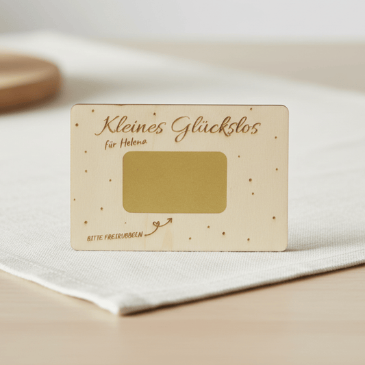 Personalisierbares Glückslos – Gutschein zum Freirubbeln