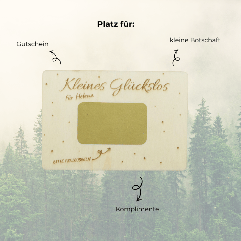 Personalisierbares Glückslos – Gutschein zum Freirubbeln