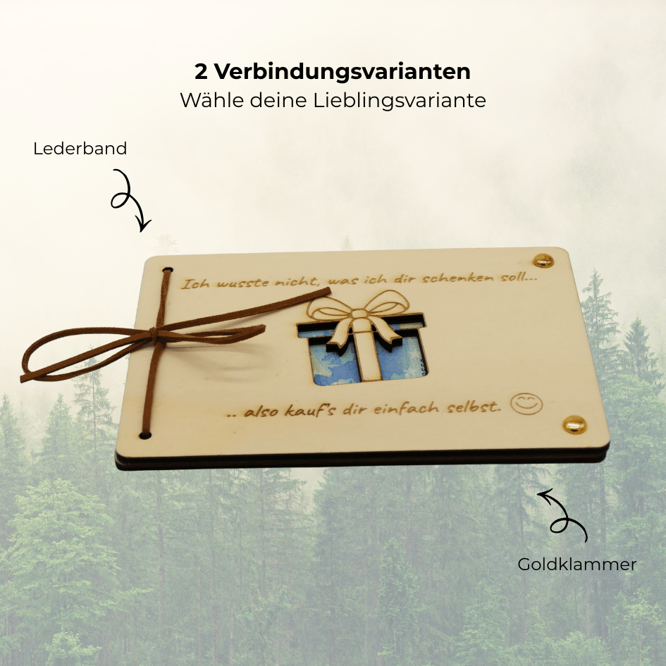 Geldgeschenk aus Holz – Ich wusste nicht, was ich dir schenken soll..