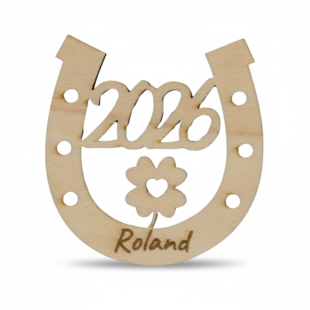 Personalisierter Glücksbringer zu Silvester & Neujahr – Anhänger oder Blumenstecker